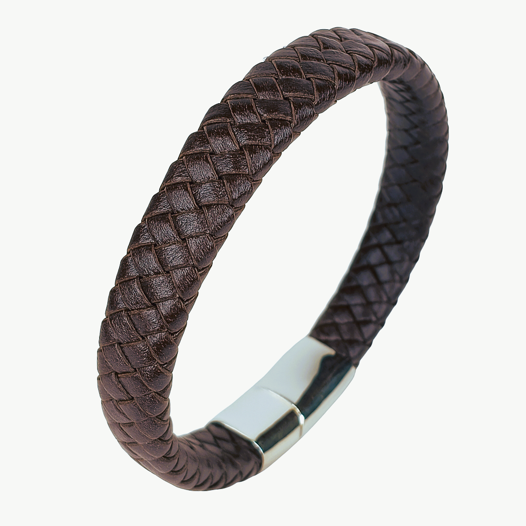 Single Armband FERRO - Bruin vlecht