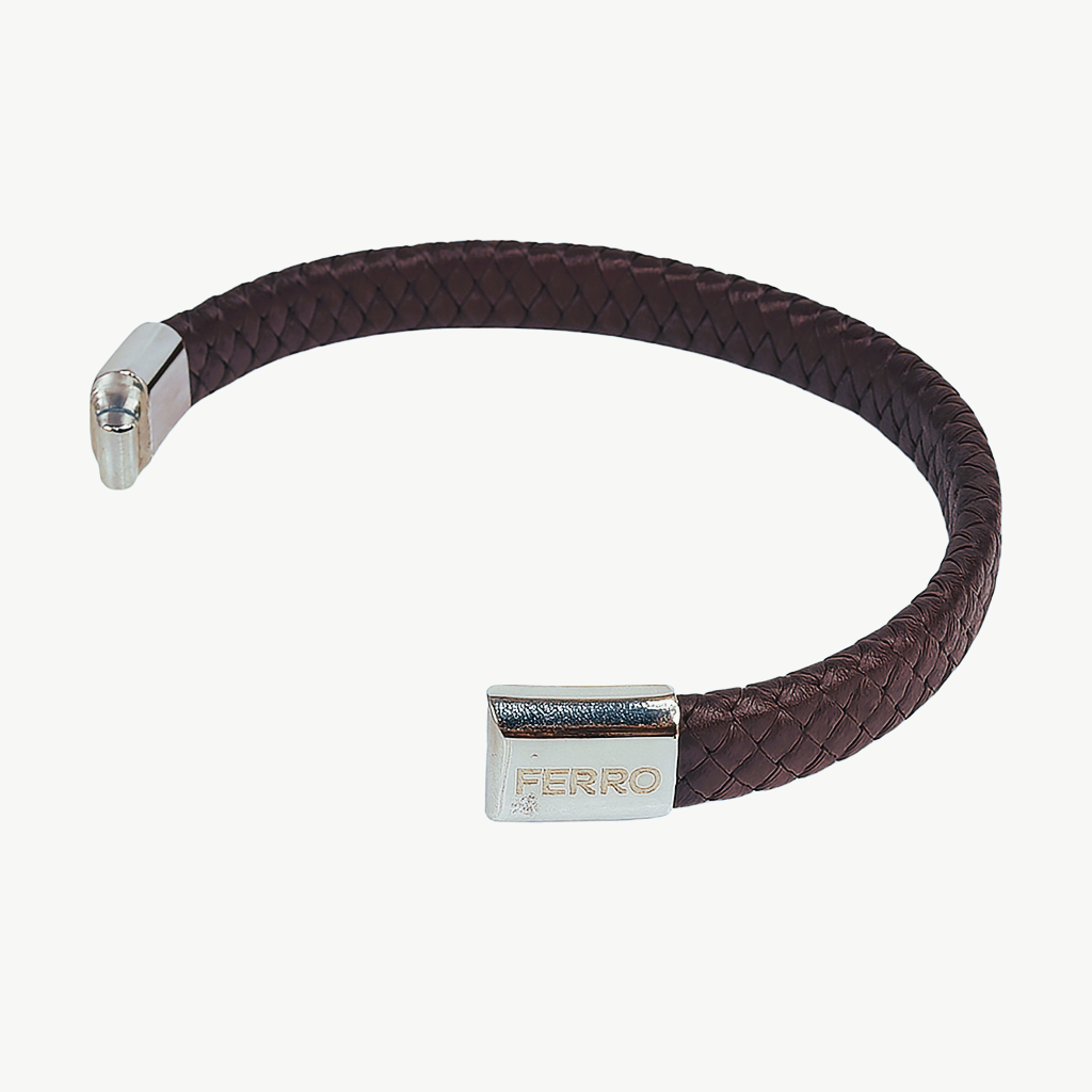 Single Armband FERRO - Bruin vlecht