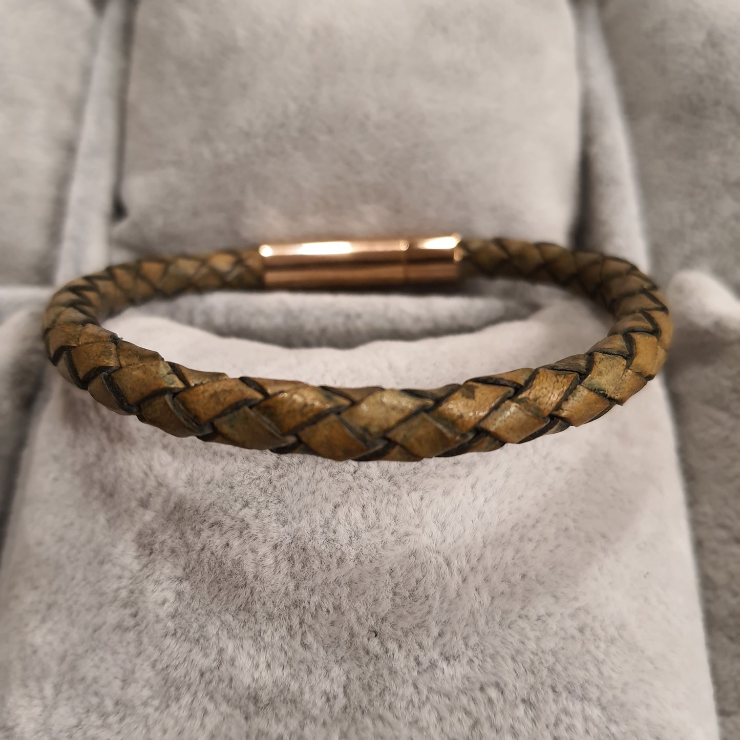 Gevlochten armband Gino - Havana Musk Gold