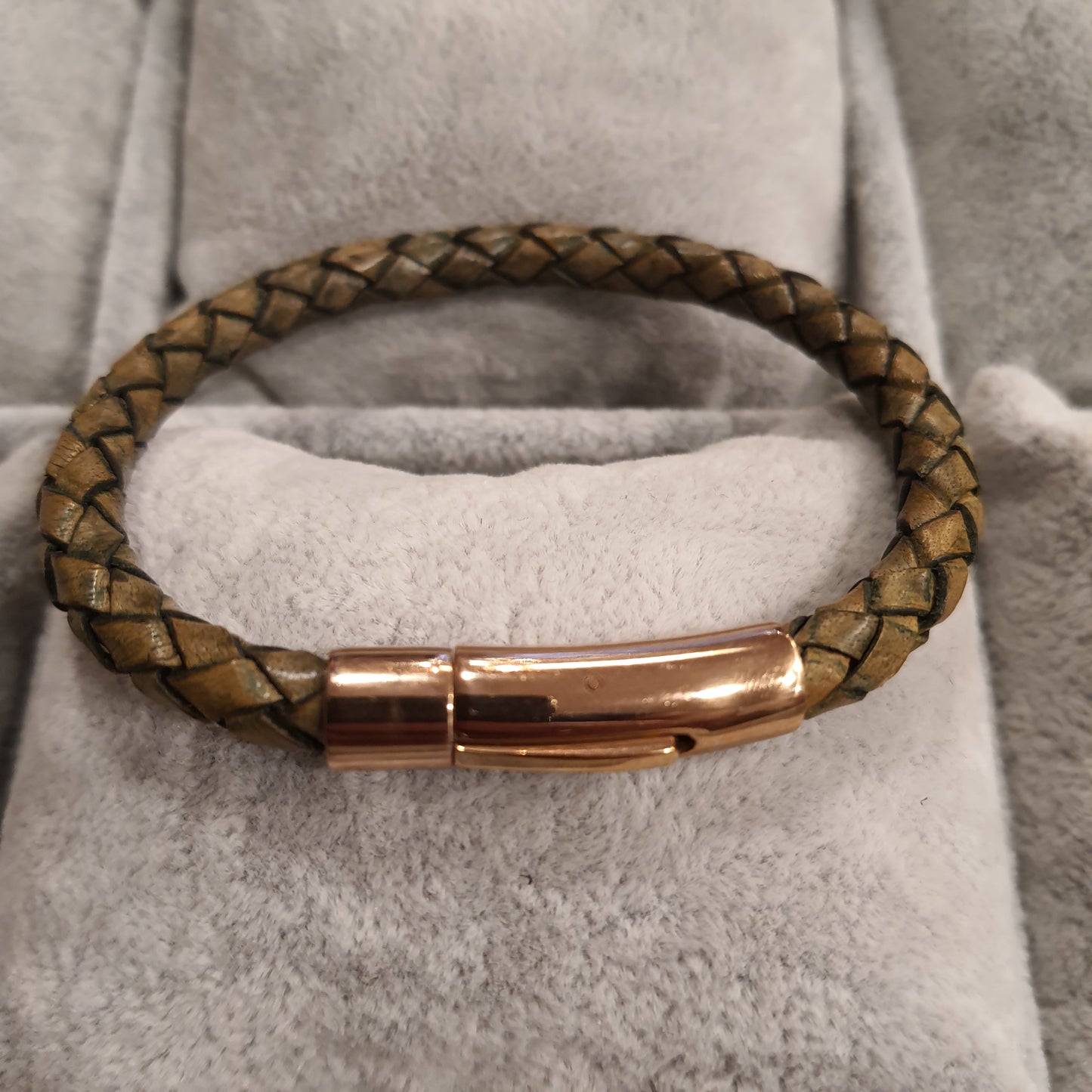 Gevlochten armband Gino - Havana Musk Gold