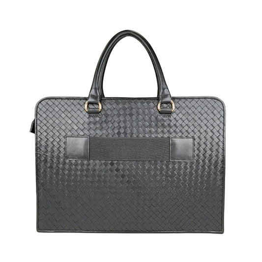 Aktetas Zwart Gevlochten MATTEO