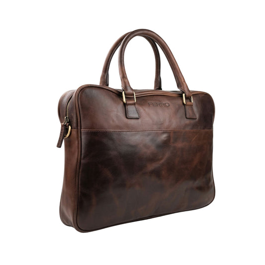 Laptoptas vintage brown MAURITS