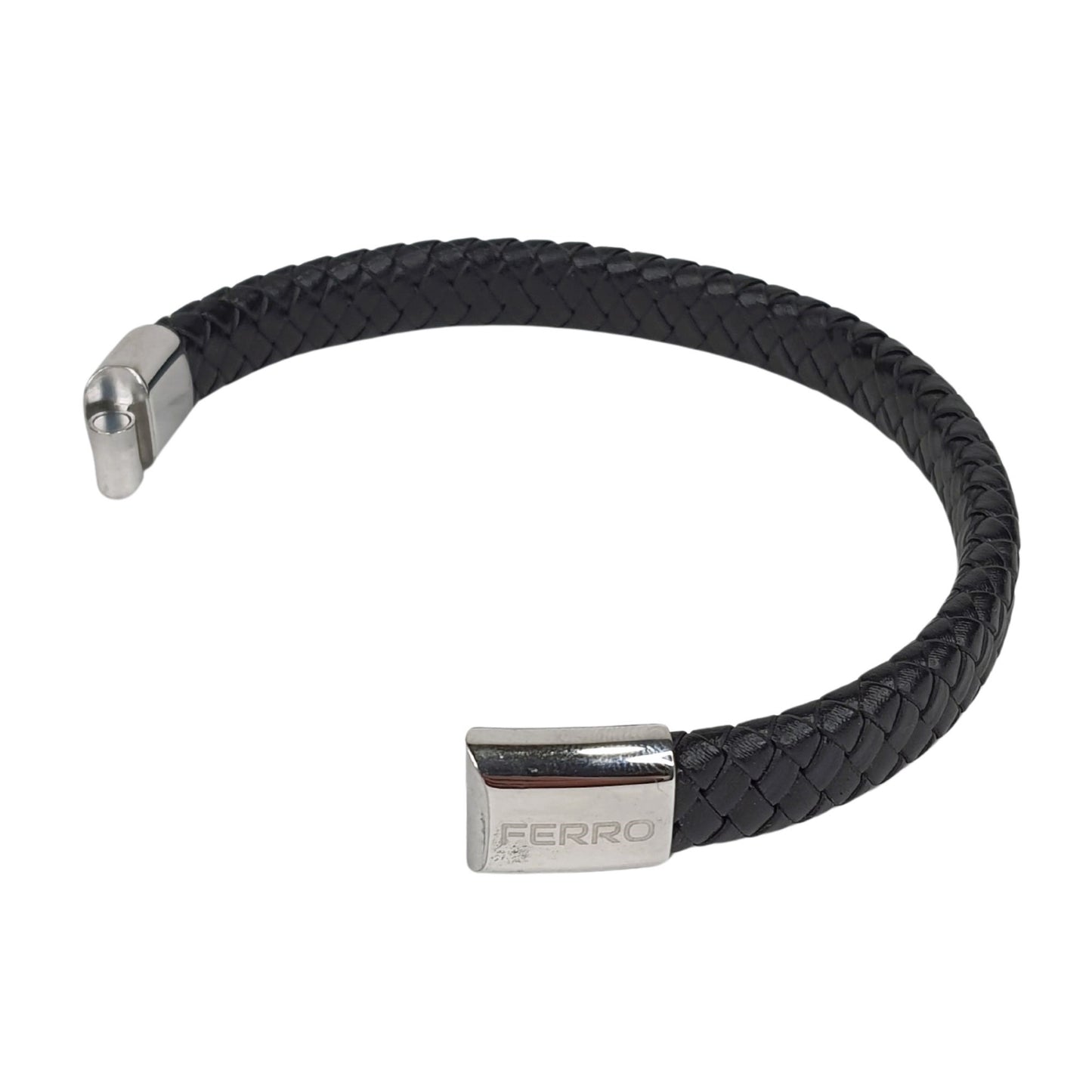 Single Armband FERRO - Zwart vlecht