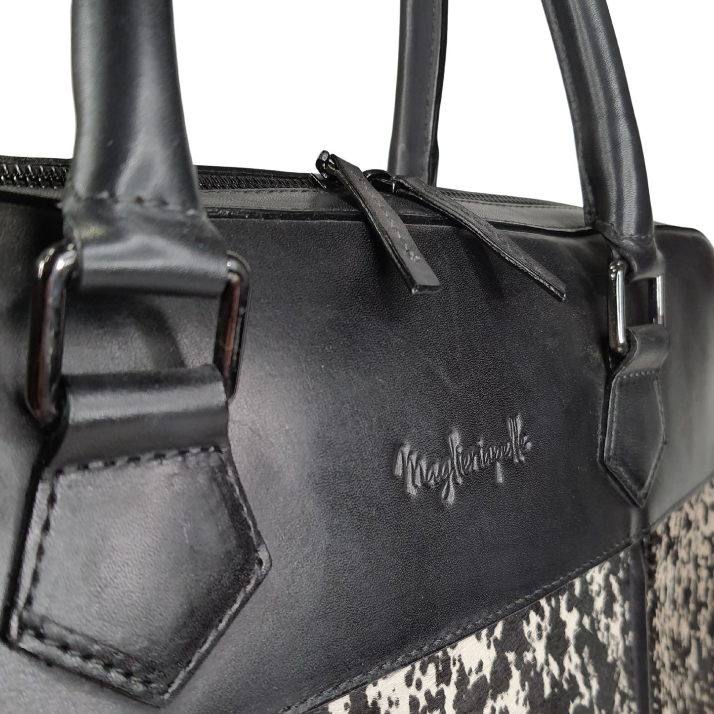 Aktentasche Schwarz-Weiß GIANLUCA