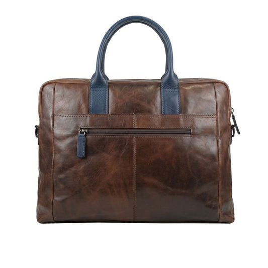 Laptoptas vintage brown MEES