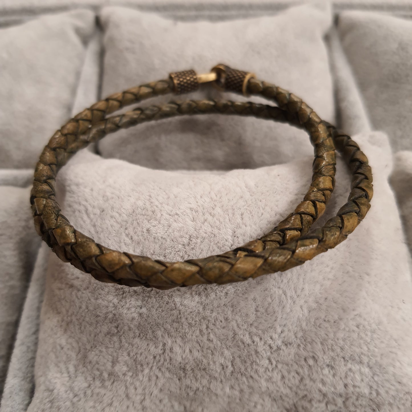 Gevlochten wikkel armband Ottavio - Musk