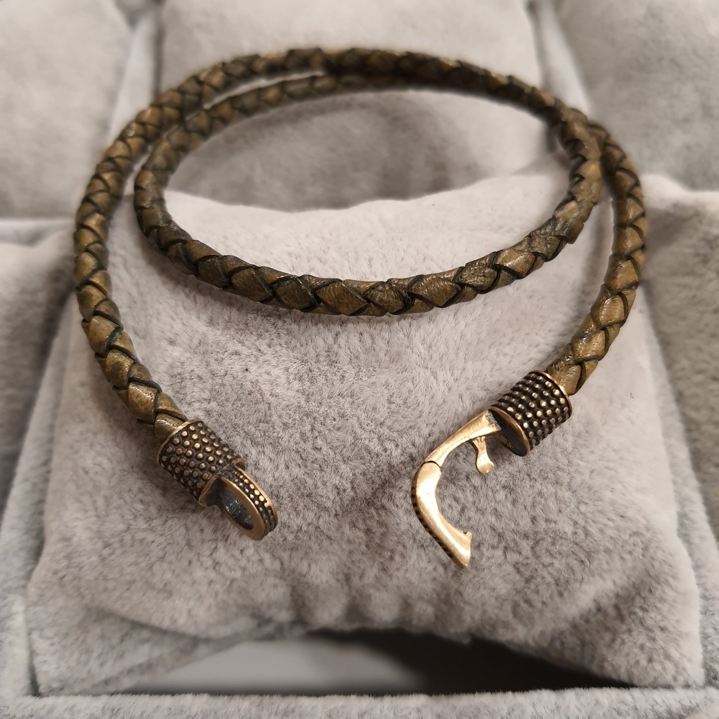 Gevlochten wikkel armband Ottavio - Musk