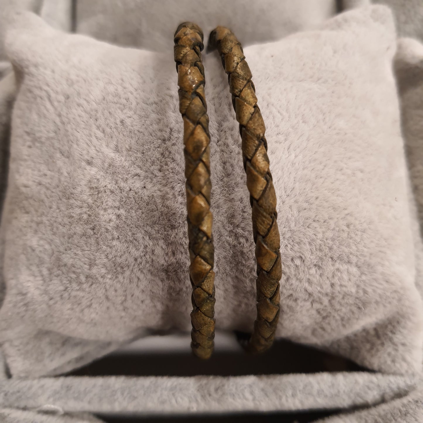 Gevlochten wikkel armband Ottavio - Musk