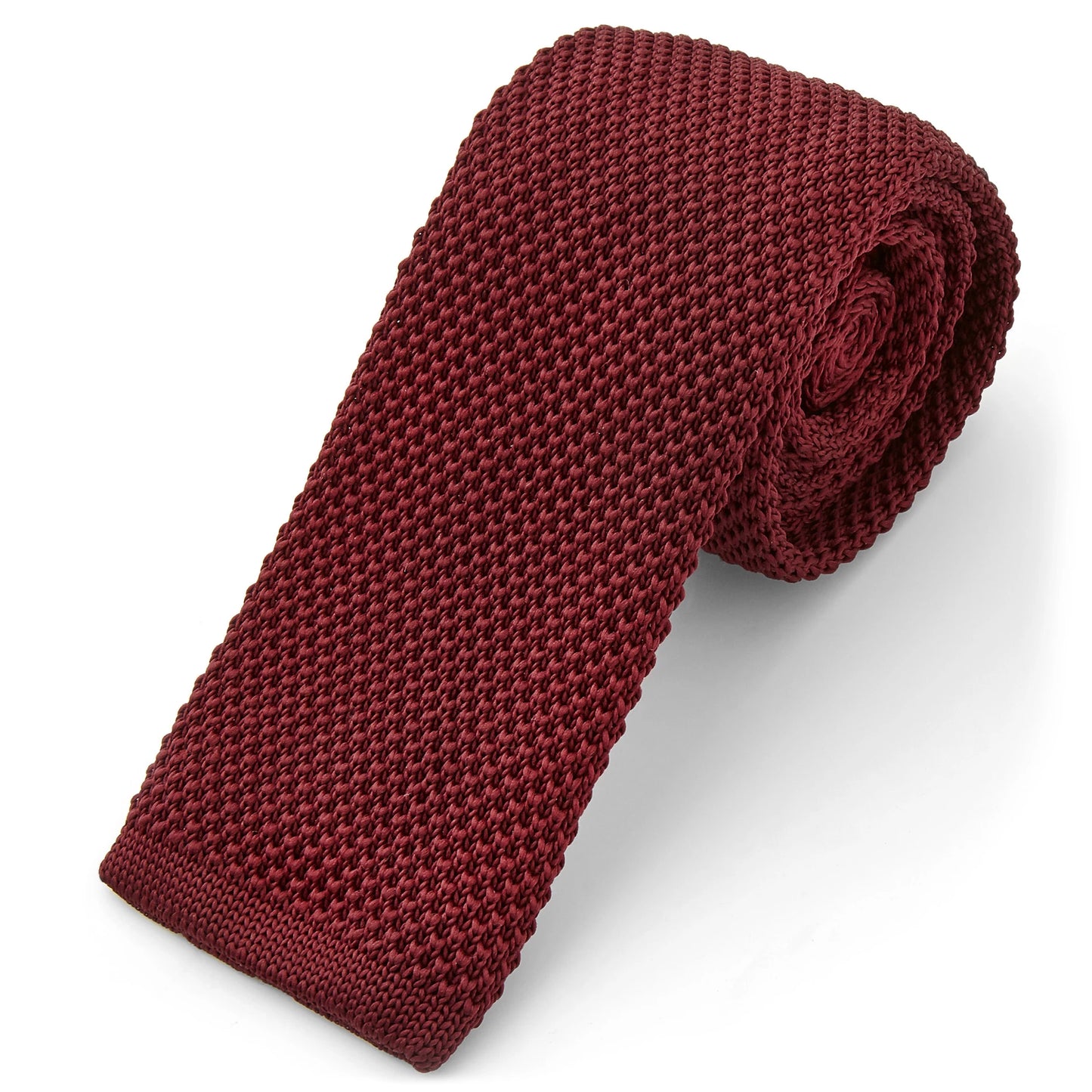 Gestrickte Krawatte Bordeauxrot