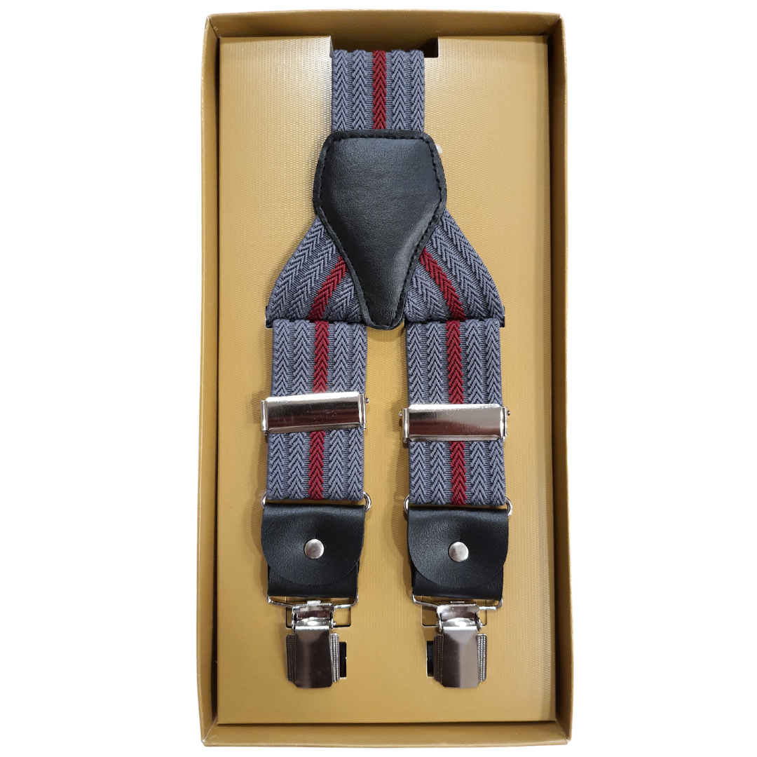 Bretels Gebreide Structuur - Grijs Burgundy