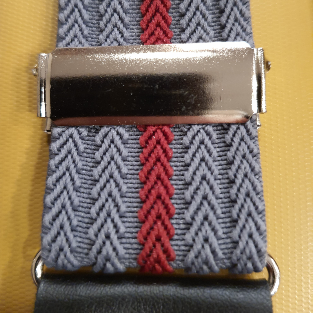 Bretels Gebreide Structuur - Grijs Burgundy