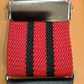Hosenträger-Strickstruktur - Rot Schwarz 