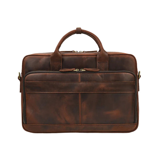 Laptoptasche dickes Leder matt BRUCE