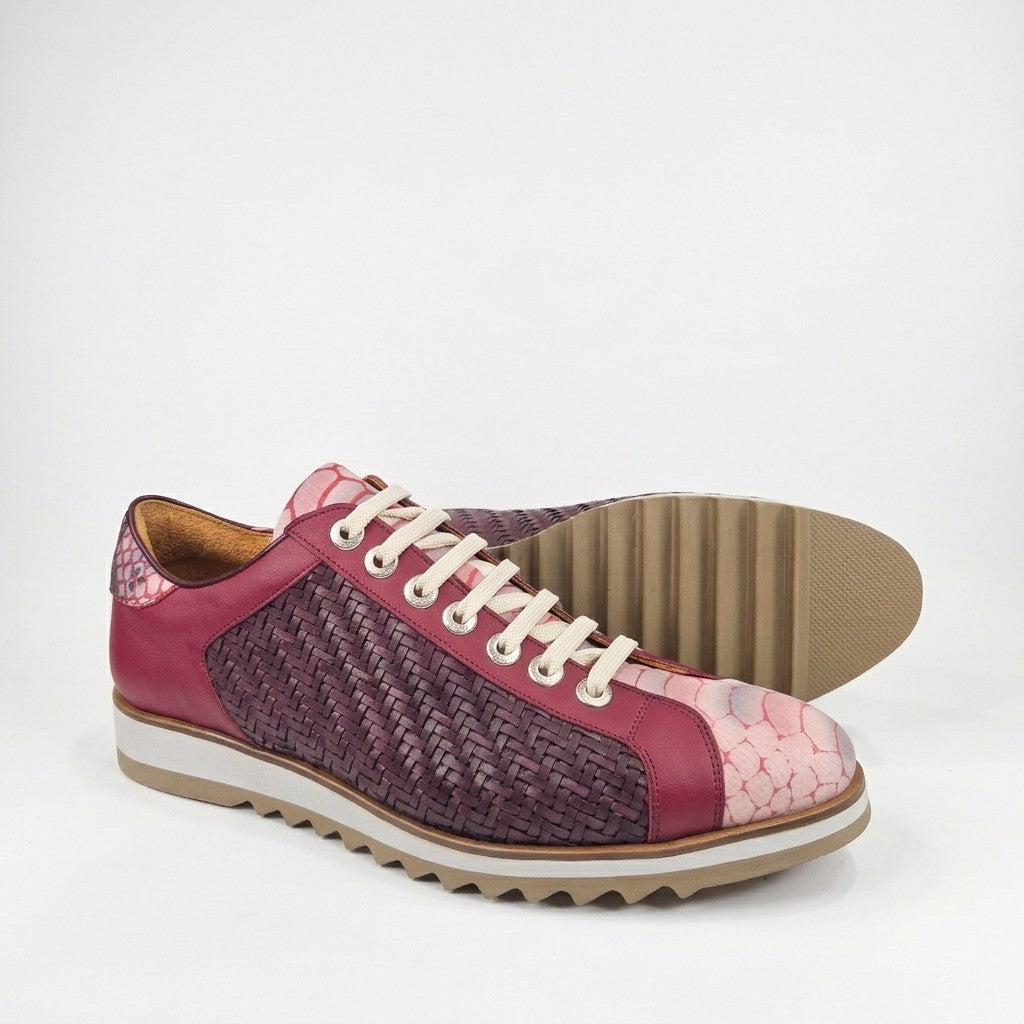 Sneaker HUNTER Bordeaux Vlecht