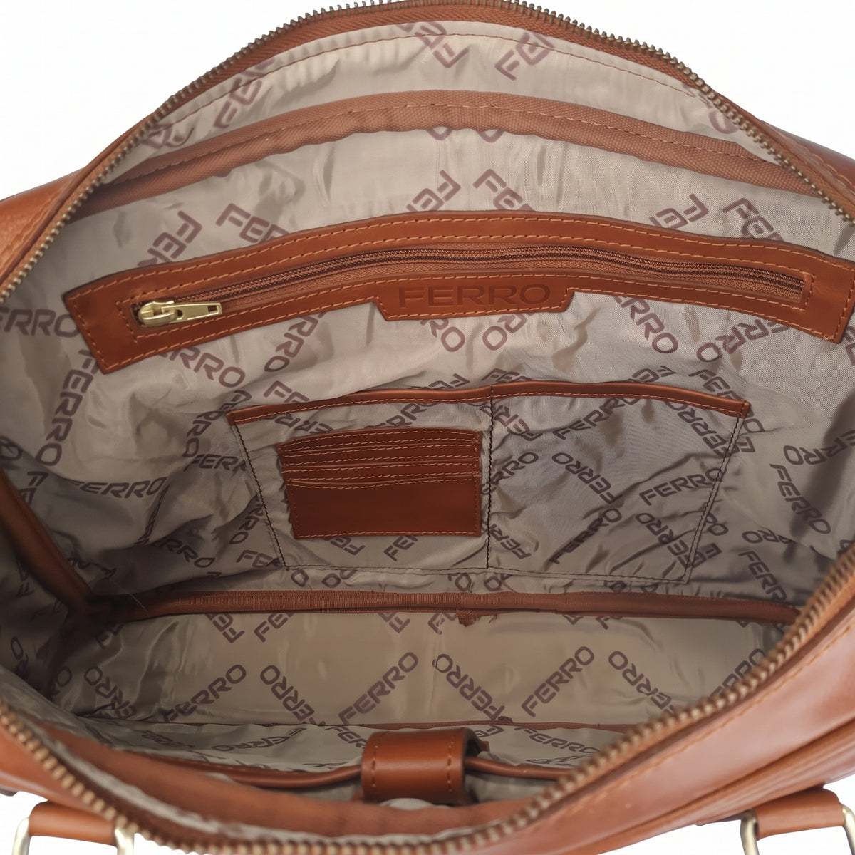 Laptoptas cognac MAURITS
