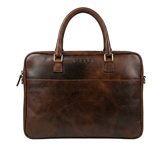 Laptoptas vintage brown MAURITS