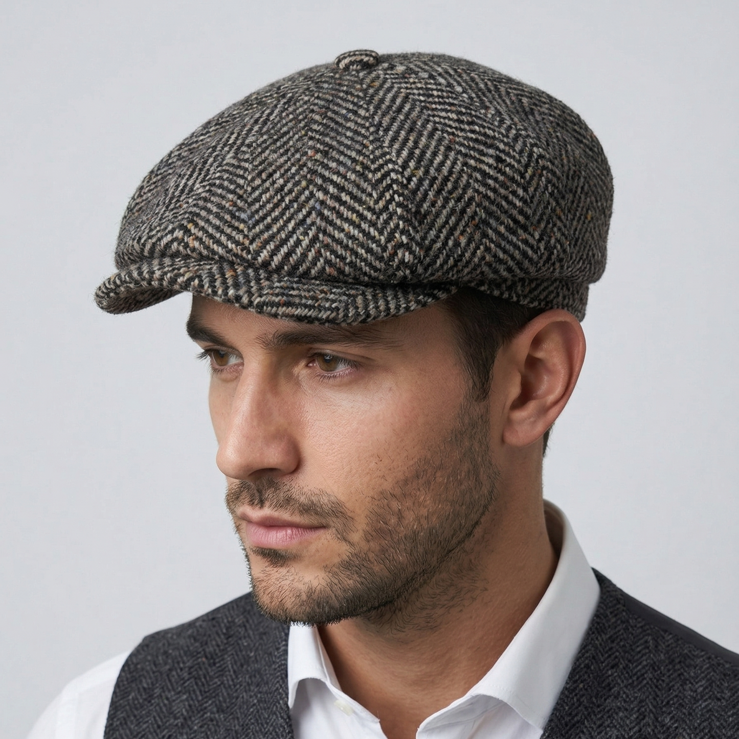 Flat Cap HARRISON Grau