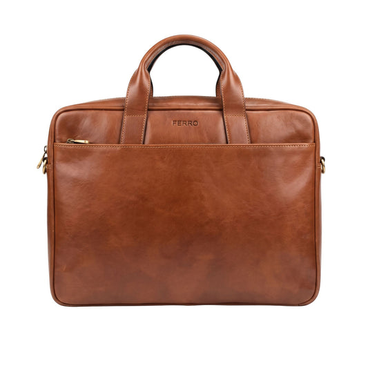 Laptoptas classic Tan BASTIAAN