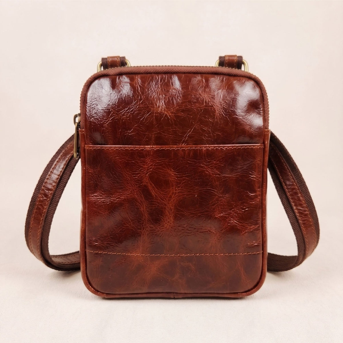 Schoudertas dark-cognac EUGÈNE