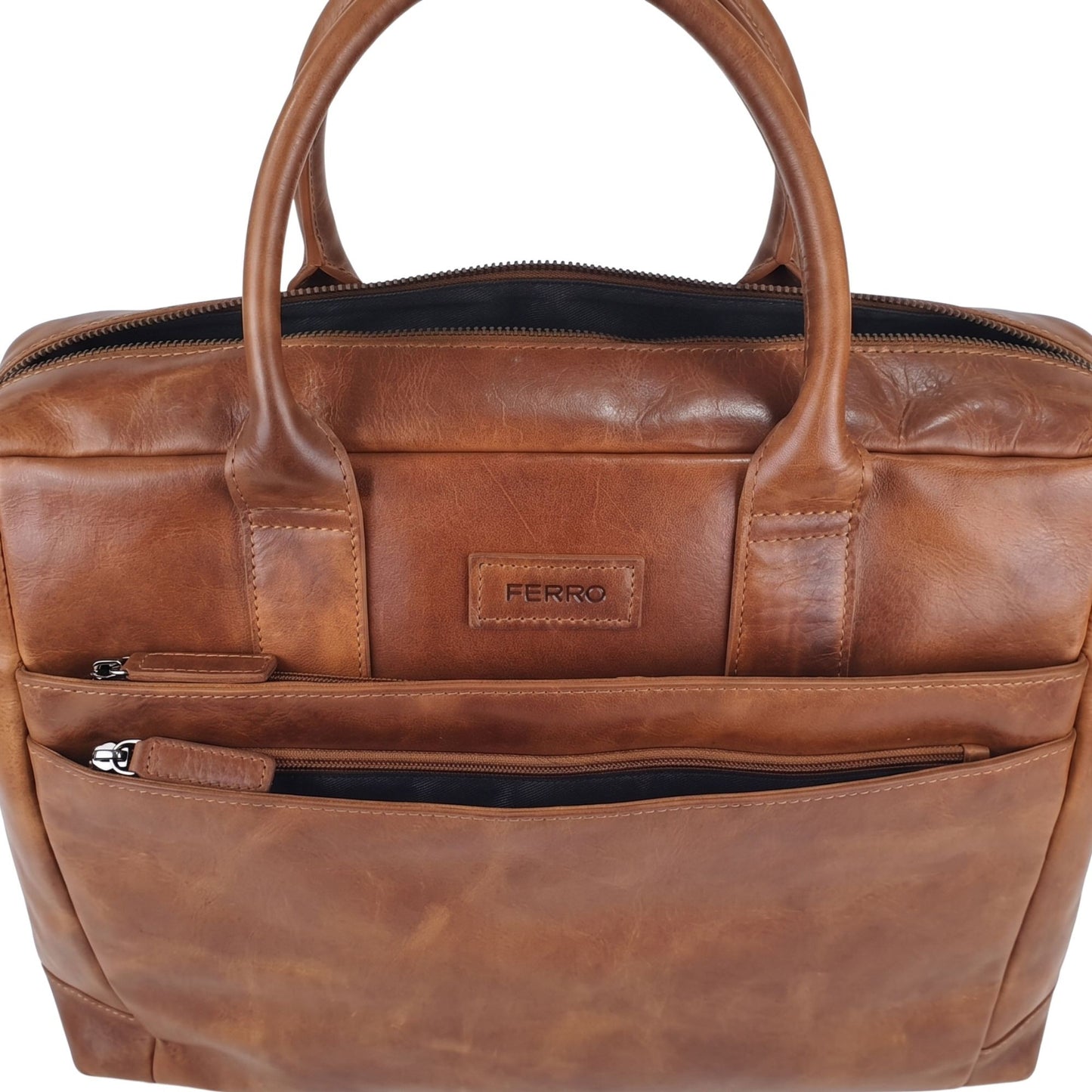 Laptoptas cognac MEES
