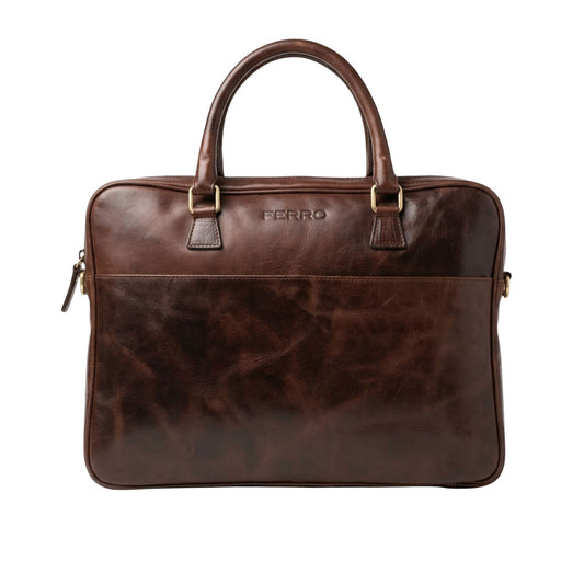 Laptoptas vintage brown MAURITS