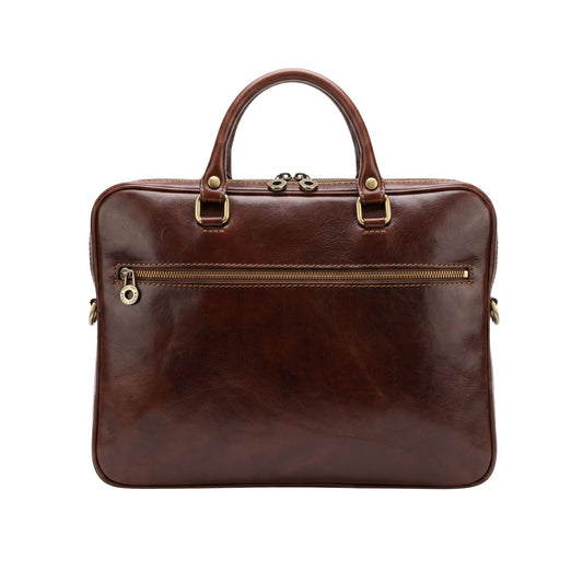 Laptoptas dark-cognac WILLEM