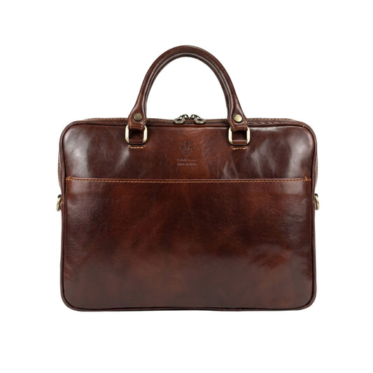 Laptoptas dark-cognac WILLEM